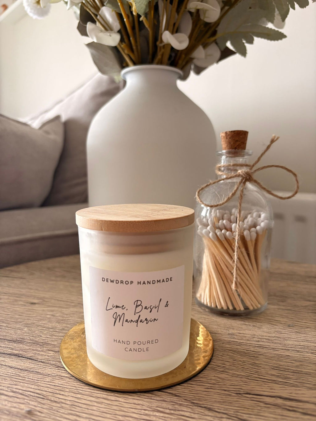 Lime, Basil & Mandarin Soy Wax Candle