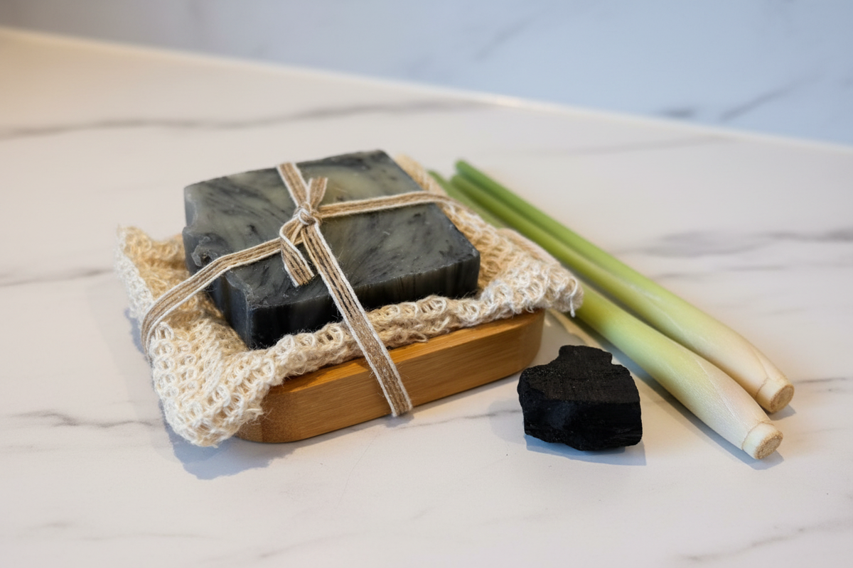 Lemongrass & Charcoal Artisan Soap Gift Set