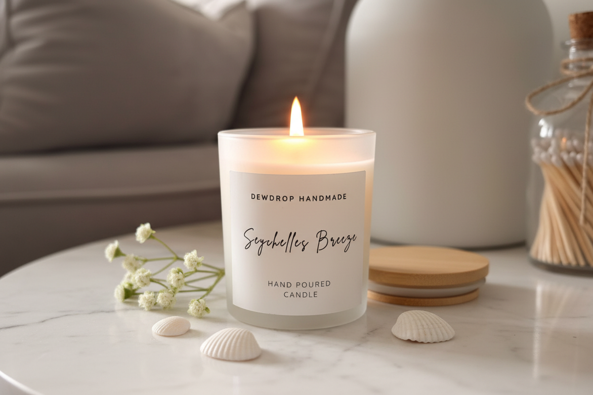 Seychelles Breeze Soy Wax Candle | Tropical Handmade Candle UK