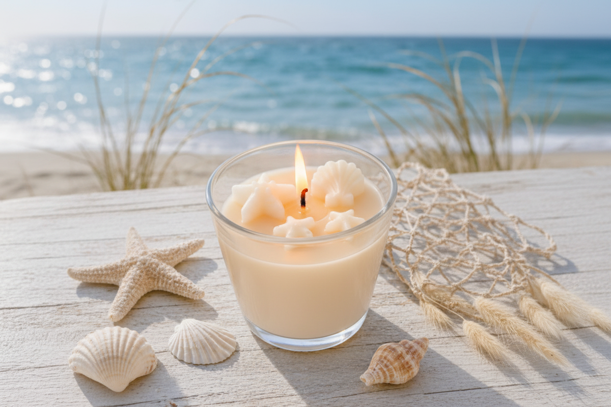 Summer Seaside Soy Wax Candle | Personalised Handmade Candle UK
