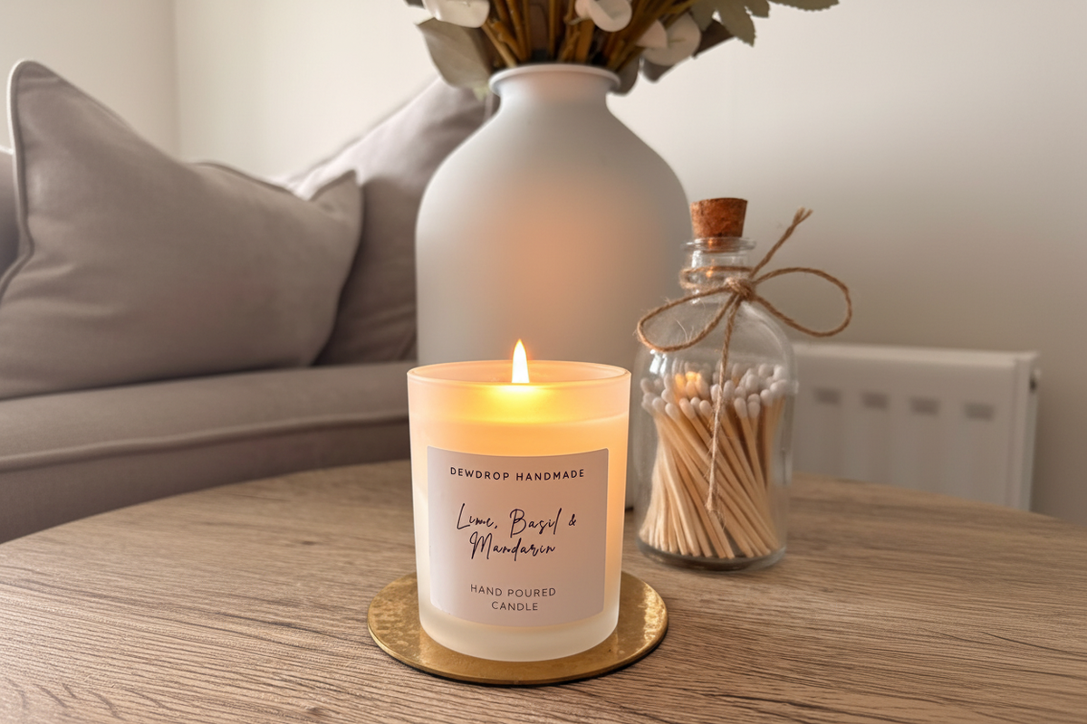 Lime, Basil & Mandarin Soy Wax Candle