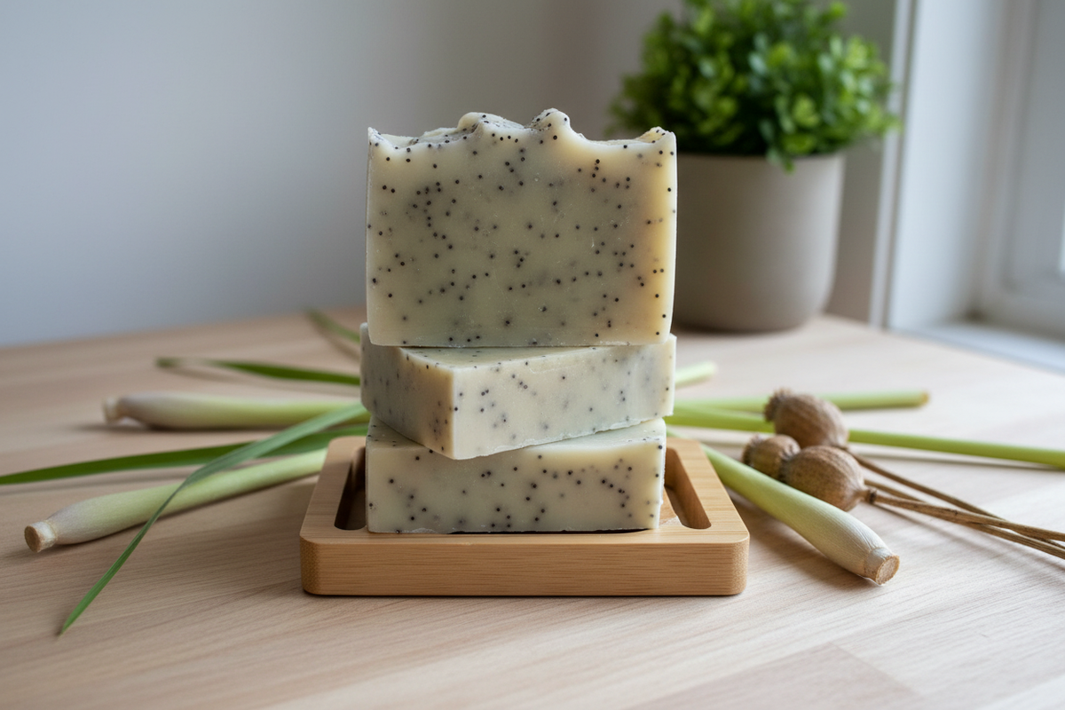 Lemongrass & Poppy Seed Artisan Soap