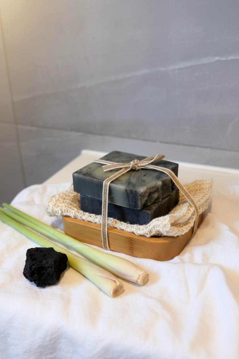 Lemongrass & Charcoal Artisan Soap Gift Set