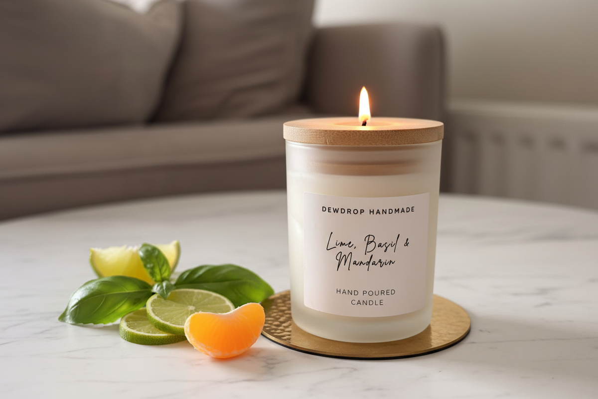 Lime, Basil & Mandarin Soy Wax Candle