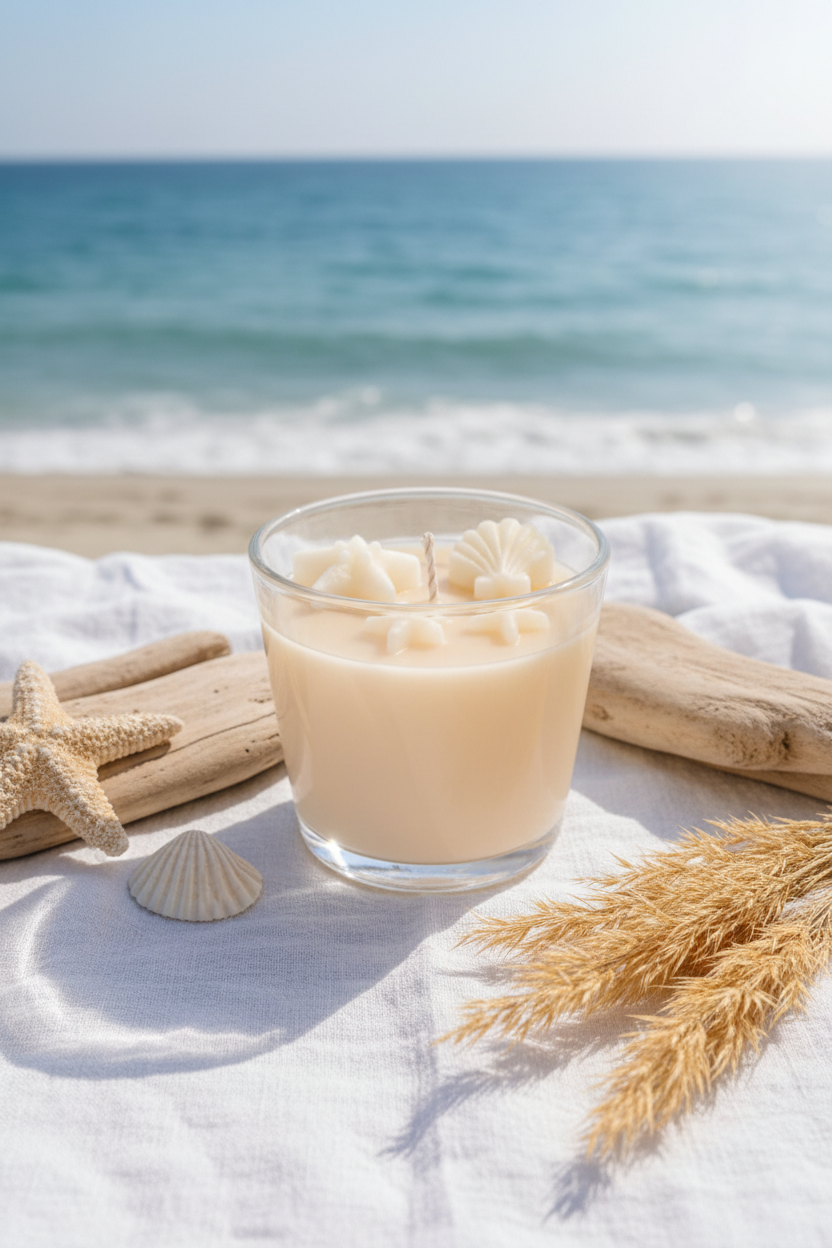 Summer Seaside Soy Wax Candle | Personalised Handmade Candle UK