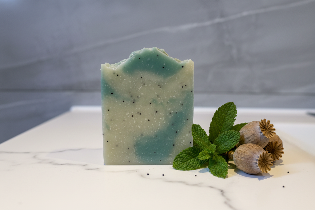 Peppermint & Poppy Seed Artisan Soap