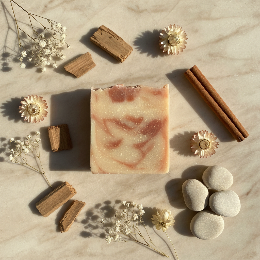 Sandalwood Artisan Soap Lifestyle